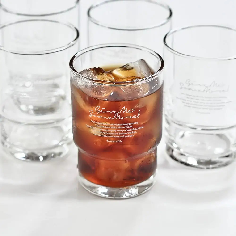 August8th - Lettering Snap Glass (245ml) - August8th - Accessories - Harumio