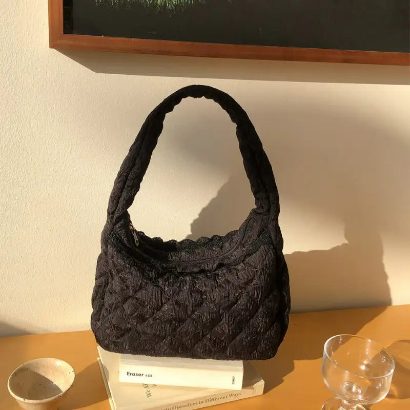 Ovuni - Quilted Hobo Bag - Ovuni - Bag - Harumio