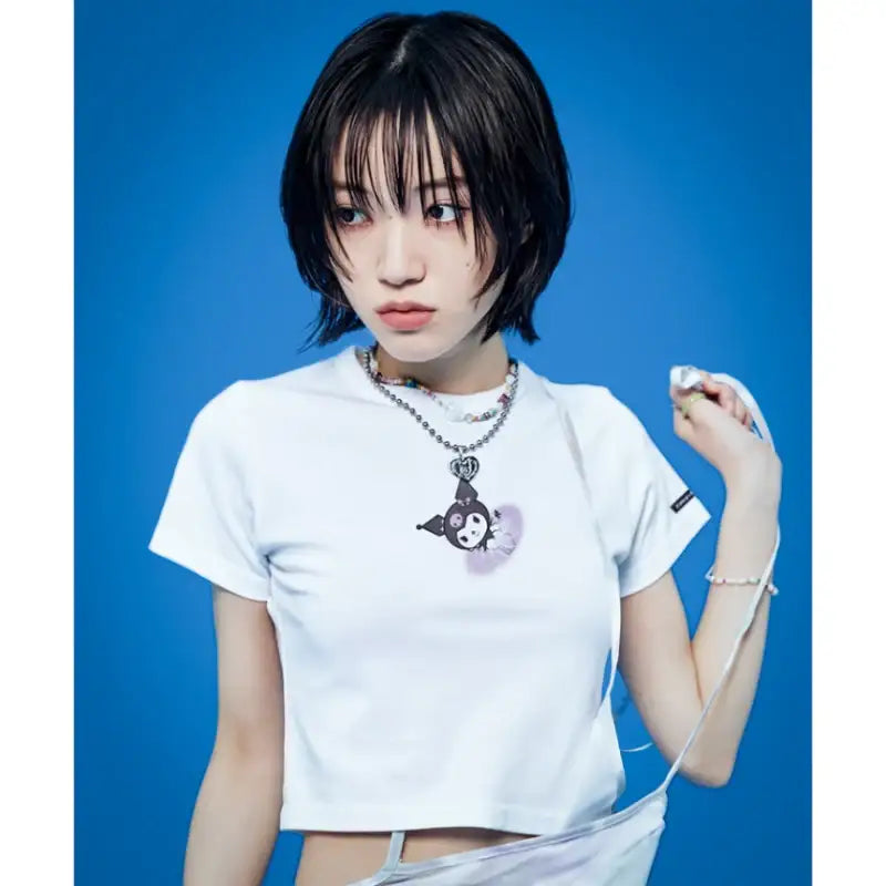 FANCY X KUROMI - Crop Tee - FANCY X KUROMI - Clothes - Harumio