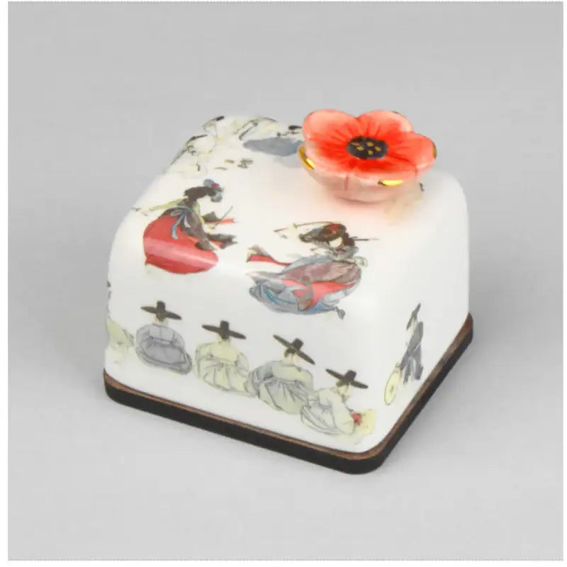 HK Studio - Moony Ceramic Two-Sword Dance Musical Paperweight - HK Studio - Music Box - Harumio