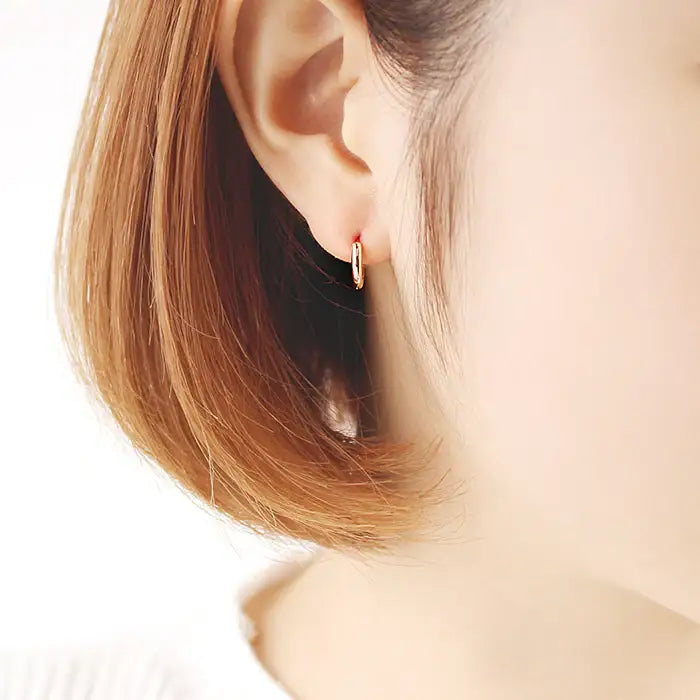 OST - Basic Simple Rose Gold Earrings - OST - Jewelry - Harumio