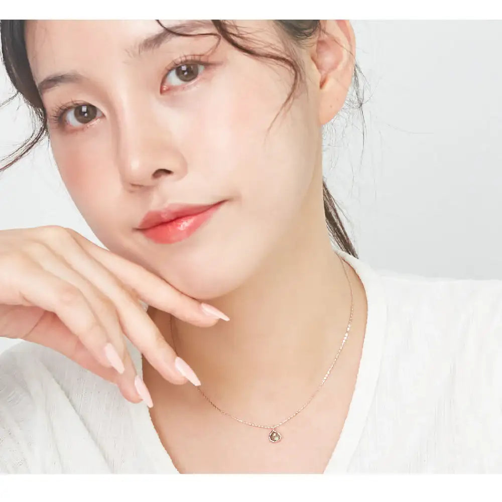 CLUE - Wish Spell Natural Stone Drop Silver Necklace - CLUE - Jewelry - Harumio