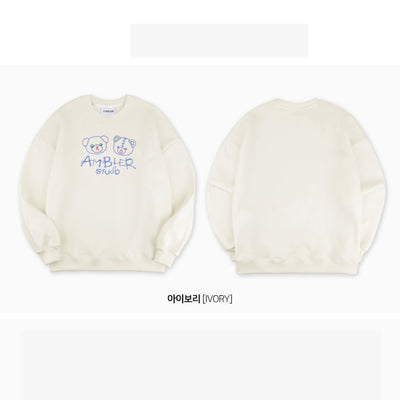 Ambler - Pastel Bears Overfit Hoodie Sweatshirt