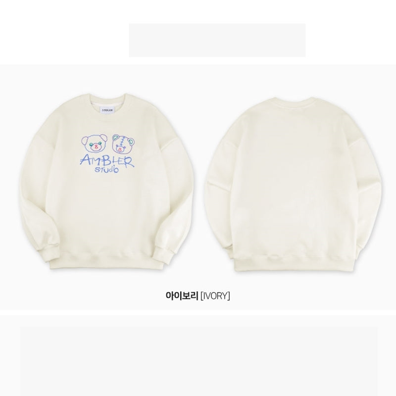 Ambler - Pastel Bears Overfit Hoodie Sweatshirt
