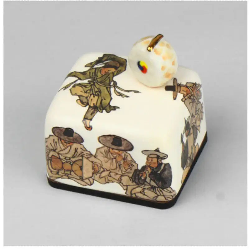 HK Studio - Moony Ceramic A Dancing Boy Musical Paperweight - HK Studio - Music Box - Harumio