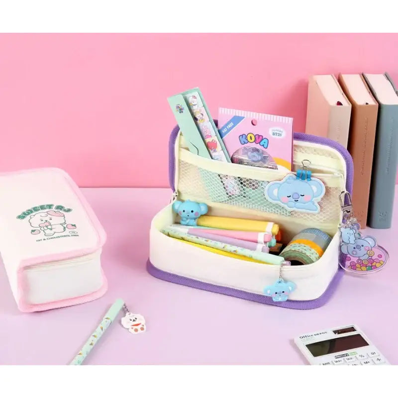 BT21 x Monopoly - Baby Canvas Pen Pouch - BT21 x Monopoly - Stationary - Harumio