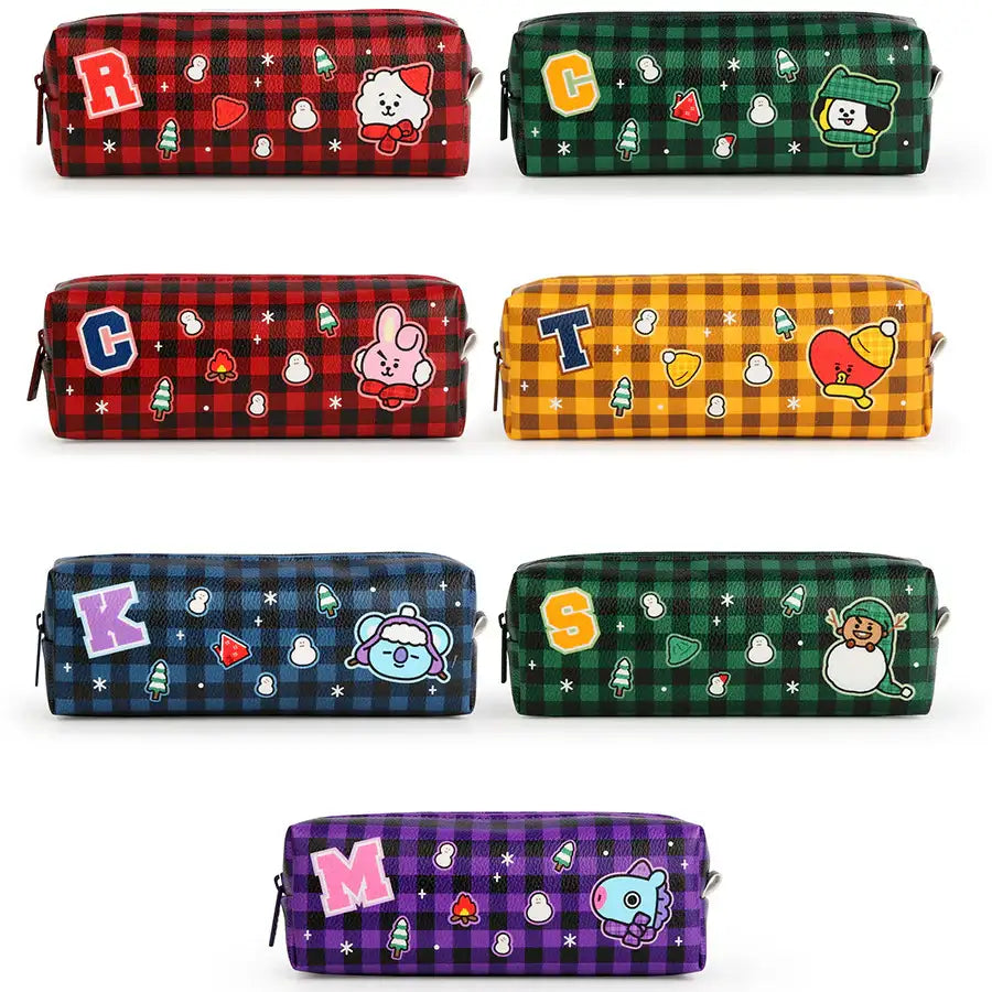 BT21 x Monopoly - Checkered C-Pocket Pencil Case - Monopoly - Accessories - Harumio