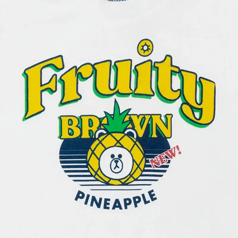 Line Friends - Fruity New Short Sleeve T-shirt - Kids - Line Friends - Clothes - Harumio