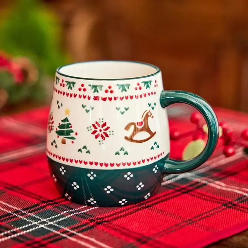 Korean Christmas Village - Large Mug - Modern House - Mugs - Harumio