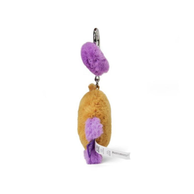 BT21 - Baby Flat Fur Face Bag Charm - Purple Heart Edition