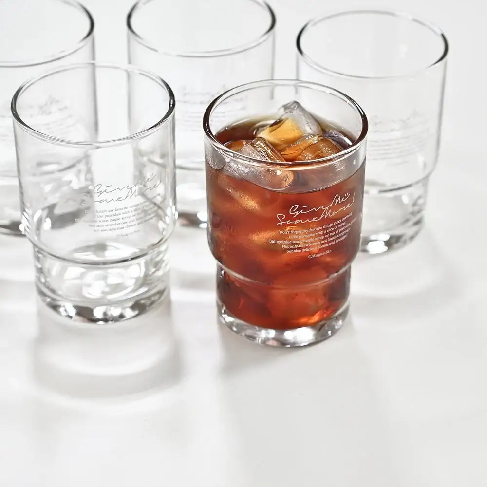 August8th - Lettering Snap Glass (245ml) - August8th - Accessories - Harumio