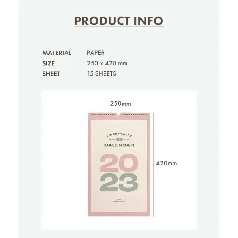 ICONIC - 2023 Color Palette Wall Calendar - Iconic - Calendars - Harumio