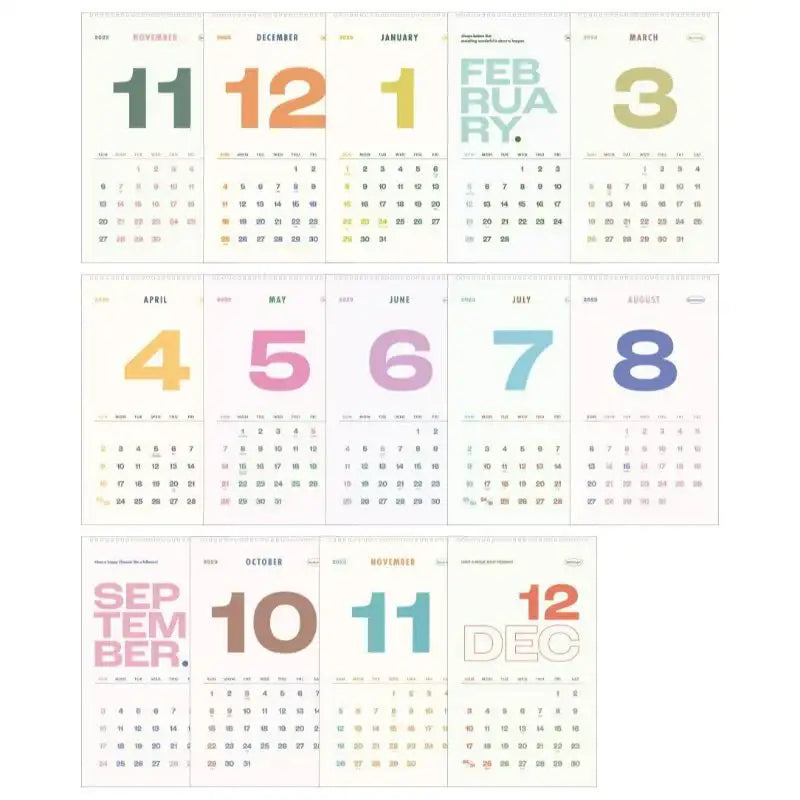 ICONIC - 2023 Color Palette Wall Calendar - Iconic - Calendars - Harumio