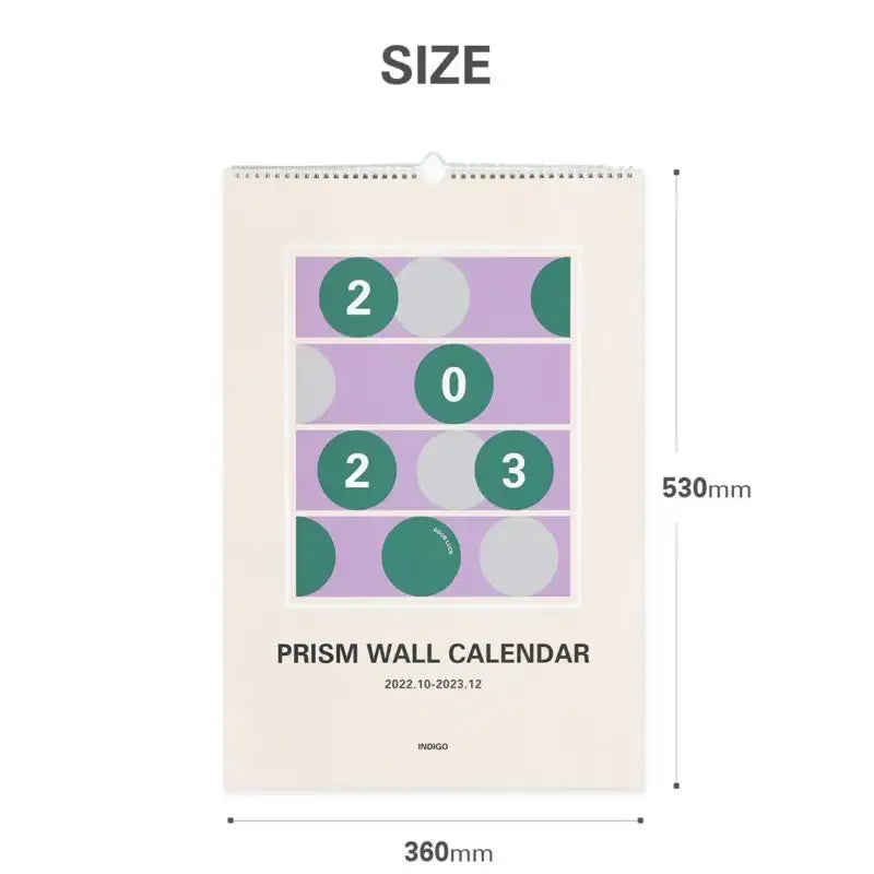 INDIGO - 2023 Prism Wall Calendar - Indigo - Calendars - Harumio