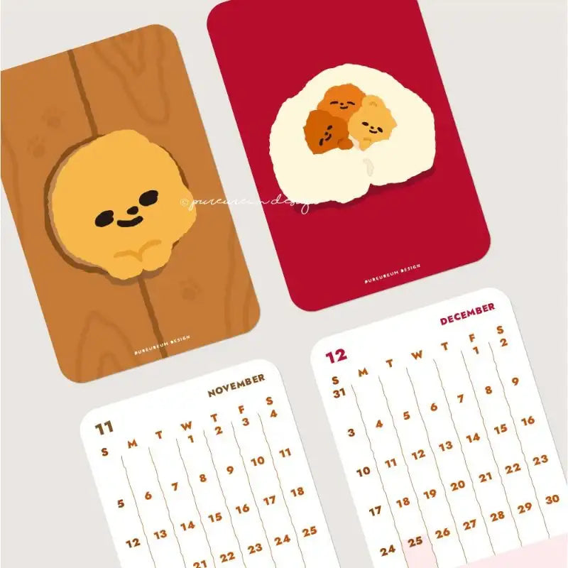 Pureureumdesign x 10x10 - 2023 Cupid Bear Mini Card Calendar - Pureureumdesign - Calendars - Harumio