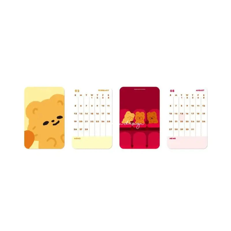 Pureureumdesign x 10x10 - 2023 Cupid Bear Mini Card Calendar - Pureureumdesign - Calendars - Harumio