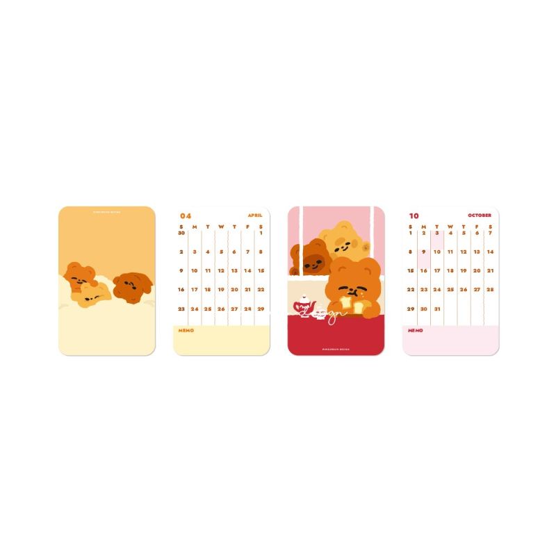 Pureureumdesign x 10x10 - 2023 Cupid Bear Mini Card Calendar