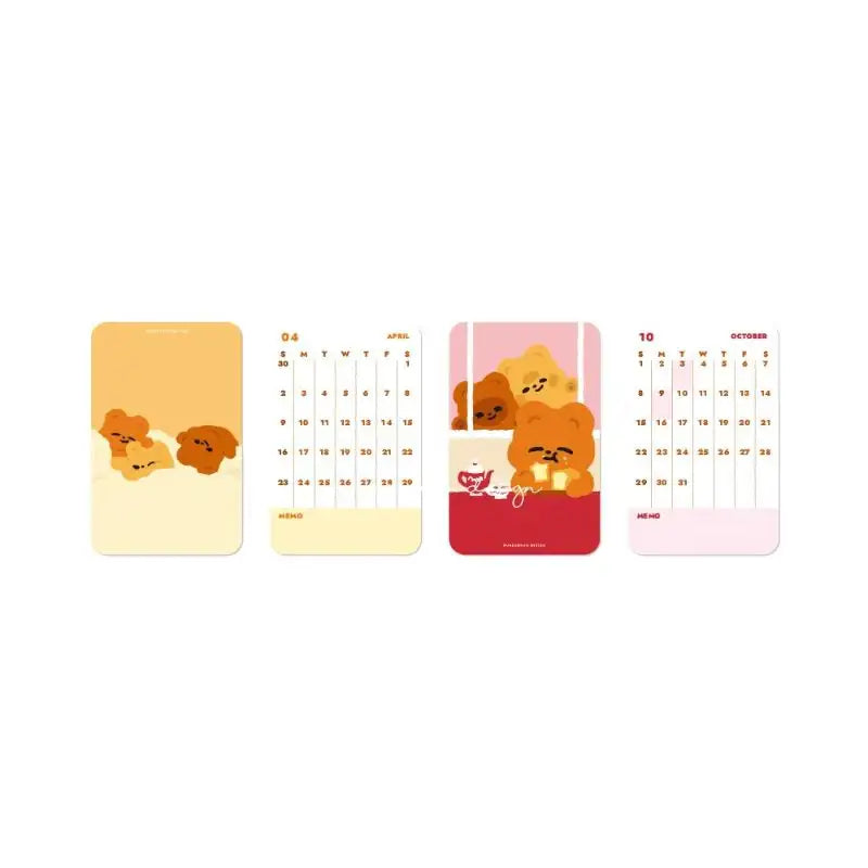 Pureureumdesign x 10x10 - 2023 Cupid Bear Mini Card Calendar - Pureureumdesign - Calendars - Harumio