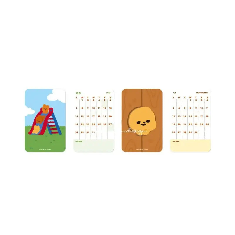 Pureureumdesign x 10x10 - 2023 Cupid Bear Mini Card Calendar - Pureureumdesign - Calendars - Harumio