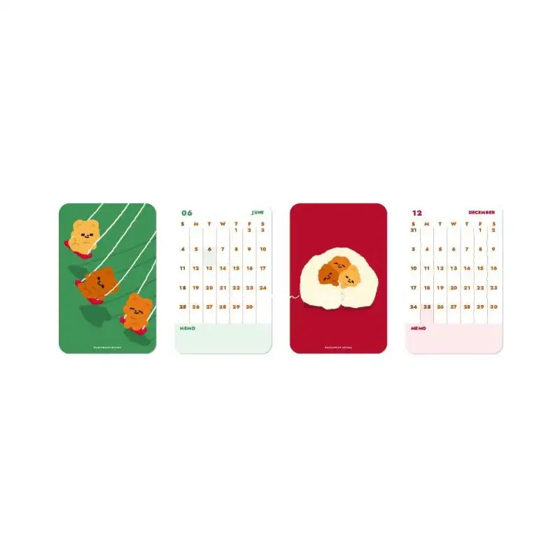 Pureureumdesign x 10x10 - 2023 Cupid Bear Mini Card Calendar - Pureureumdesign - Calendars - Harumio