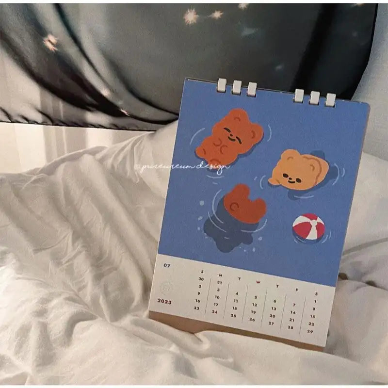 Pureureumdesign x 10x10 - 2023 Cupid Bear Desk Calendar - Pureureumdesign - Calendars - Harumio