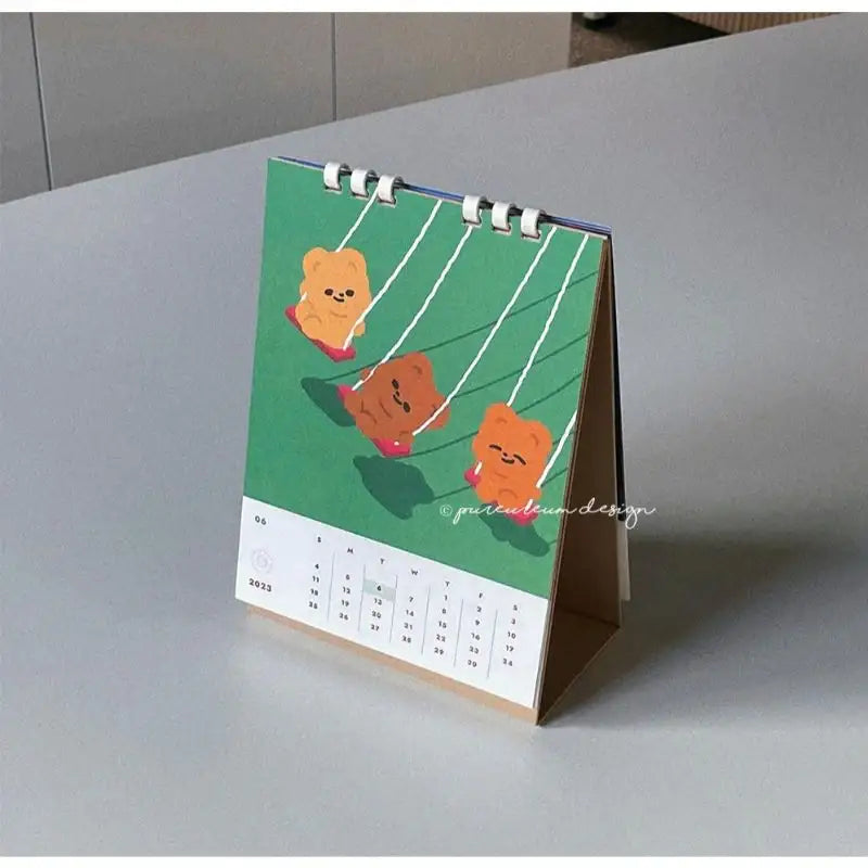 Pureureumdesign x 10x10 - 2023 Cupid Bear Desk Calendar - Pureureumdesign - Calendars - Harumio