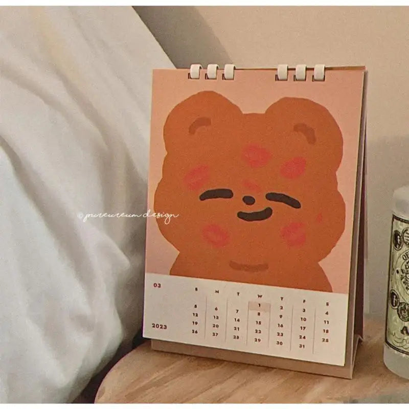 Pureureumdesign x 10x10 - 2023 Cupid Bear Desk Calendar - Pureureumdesign - Calendars - Harumio