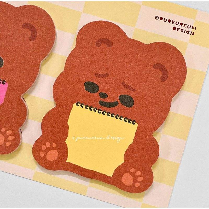 Pureureumdesign x 10x10 - Cupid Bear Sketchbook Sticky Notes - Pureureumdesign - Sticky note - Harumio