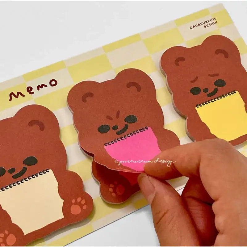 Pureureumdesign x 10x10 - Cupid Bear Sketchbook Sticky Notes - Pureureumdesign - Sticky note - Harumio