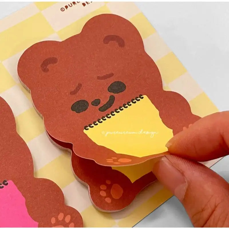 Pureureumdesign x 10x10 - Cupid Bear Sketchbook Sticky Notes - Pureureumdesign - Sticky note - Harumio