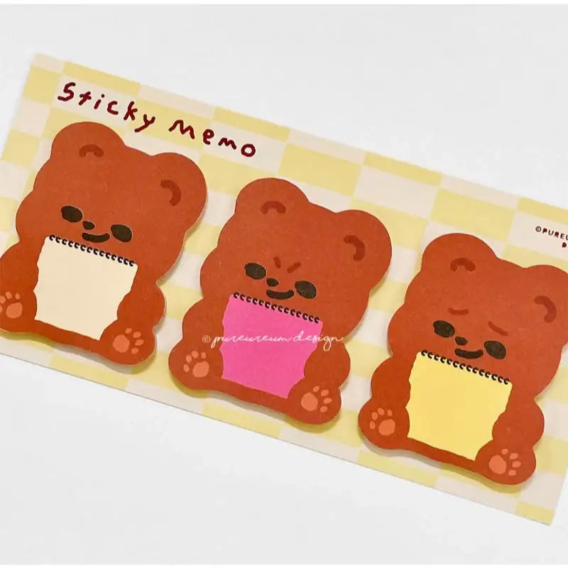 Pureureumdesign x 10x10 - Cupid Bear Sketchbook Sticky Notes - Pureureumdesign - Sticky note - Harumio