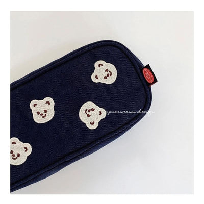 Pureureumdesign x 10x10 - Cupid Bear Embroidery Pencil Pouch