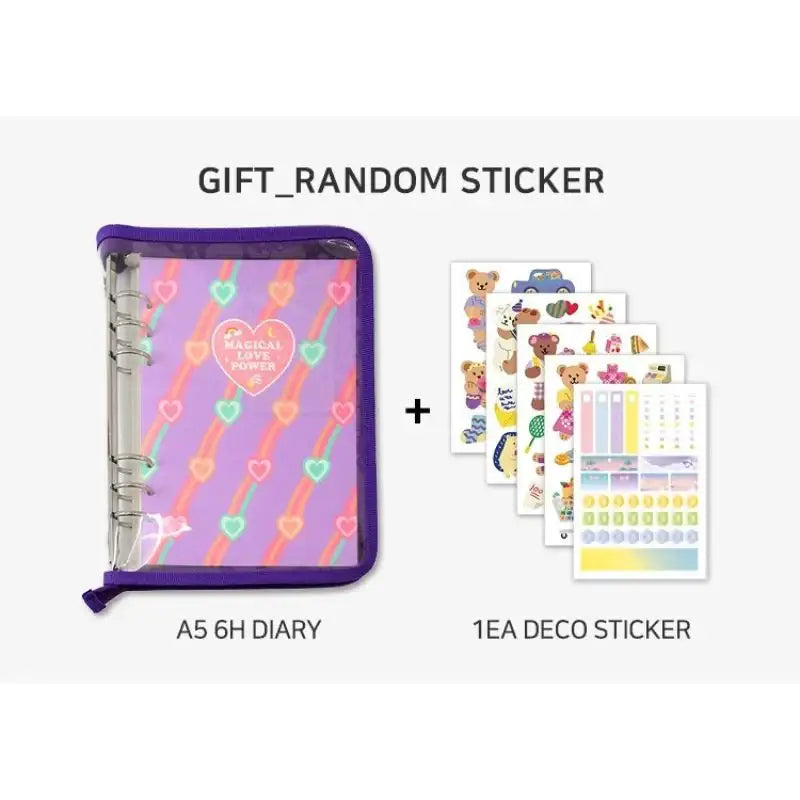Second Mansion x 10x10 - A5 6-hole Retro Zipper Diary - Second Mansion - Diary - Harumio