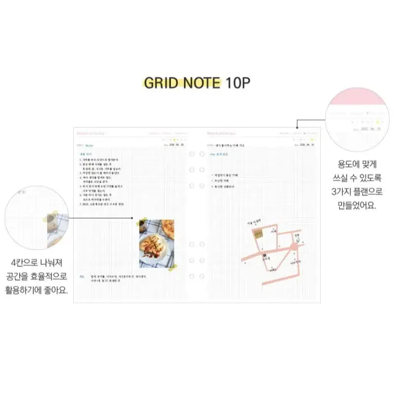 Second Mansion x 10x10 - A5 6-hole Retro Zipper Diary - Second Mansion - Diary - Harumio