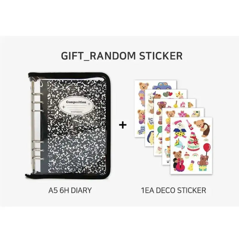 Second Mansion x 10x10 - Composition Zipper Diary - Second Mansion - Diary - Harumio