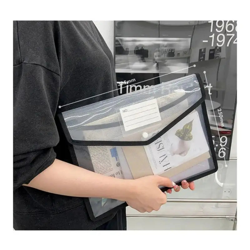 Second Mansion x 10x10 - Button PP Document Bag - Second Mansion - Bag - Harumio