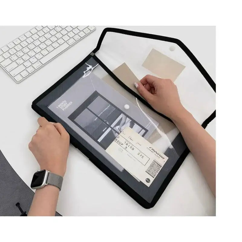 Second Mansion x 10x10 - Button PP Document Bag - Second Mansion - Bag - Harumio