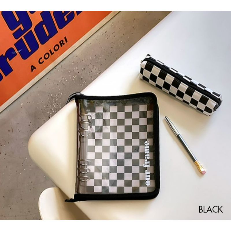 Second Mansion x 10x10 - A5 6 hole checkerboard grid notebook binder book