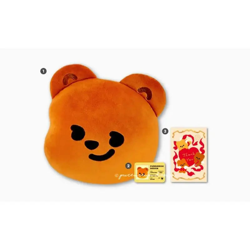 Pureureumdesign - Cupid Bear Face Cushion - Pureureumdesign - Cushion - Harumio
