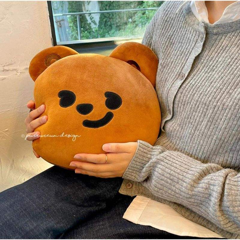 Pureureumdesign - Cupid Bear Face Cushion - Pureureumdesign - Cushion - Harumio