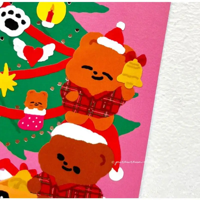 Pureureumdesign - Cupid Bear Tree Decorating Stickers Set - Pureureumdesign - Stickers - Harumio