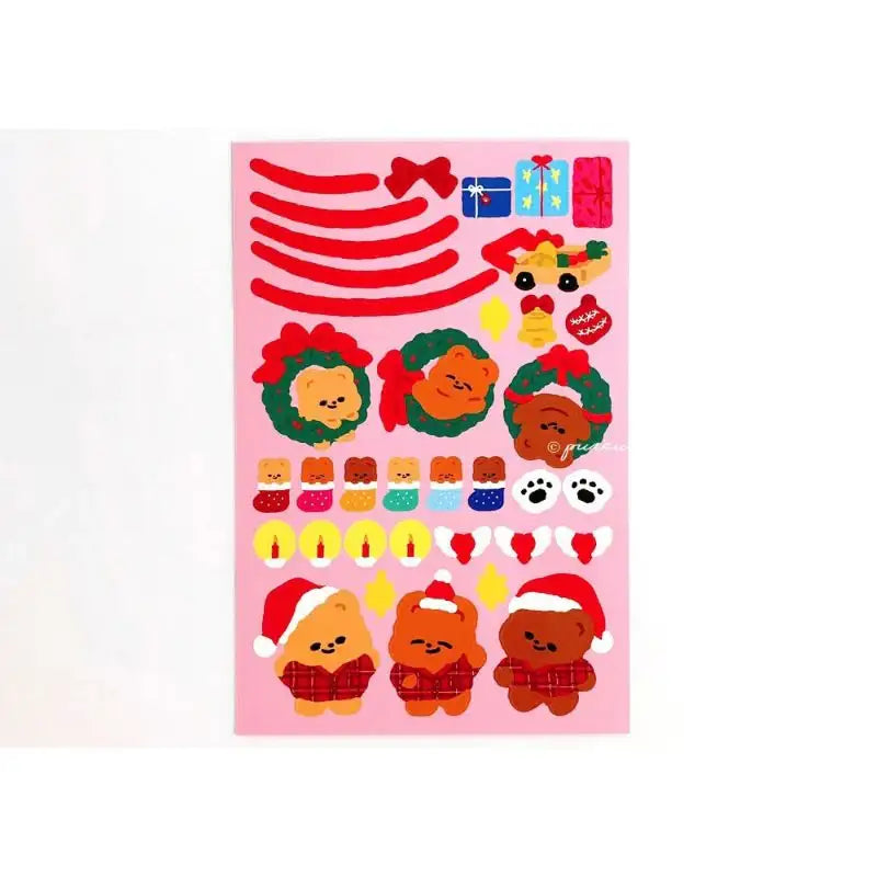 Pureureumdesign - Cupid Bear Tree Decorating Stickers Set - Pureureumdesign - Stickers - Harumio