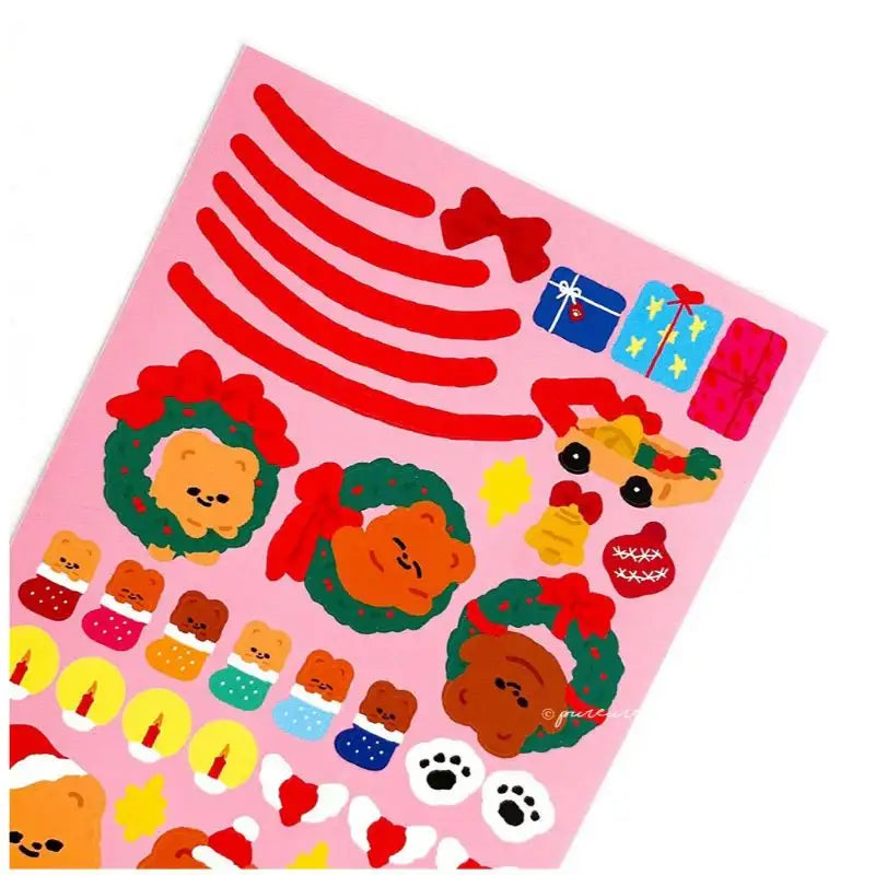 Pureureumdesign - Cupid Bear Tree Decorating Stickers Set - Pureureumdesign - Stickers - Harumio