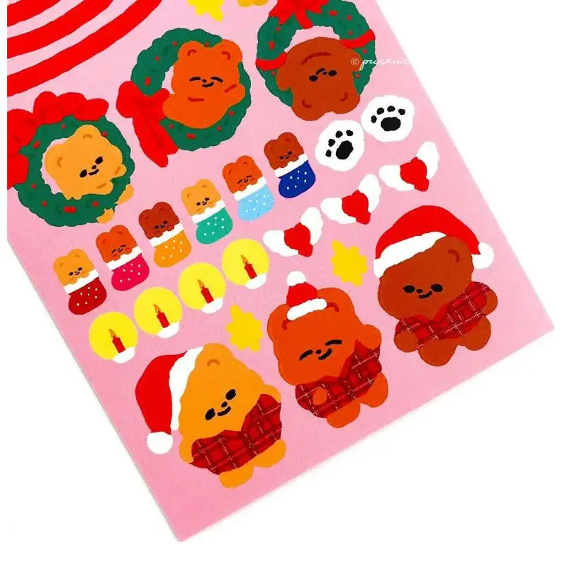 Pureureumdesign - Cupid Bear Tree Decorating Stickers Set - Pureureumdesign - Stickers - Harumio