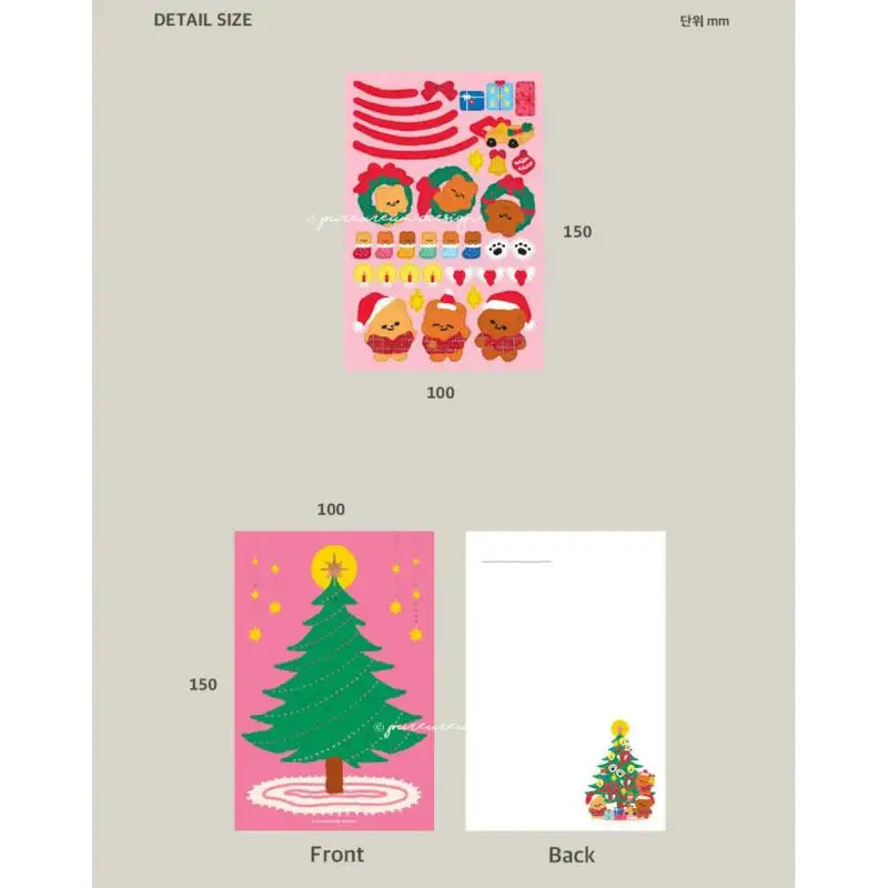 Pureureumdesign - Cupid Bear Tree Decorating Stickers Set - Pureureumdesign - Stickers - Harumio