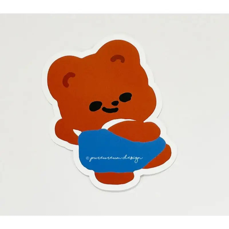 Pureureumdesign - Cupid Bear Suspenders Removable Piece Sticker - Pureureumdesign - Sticker - Harumio