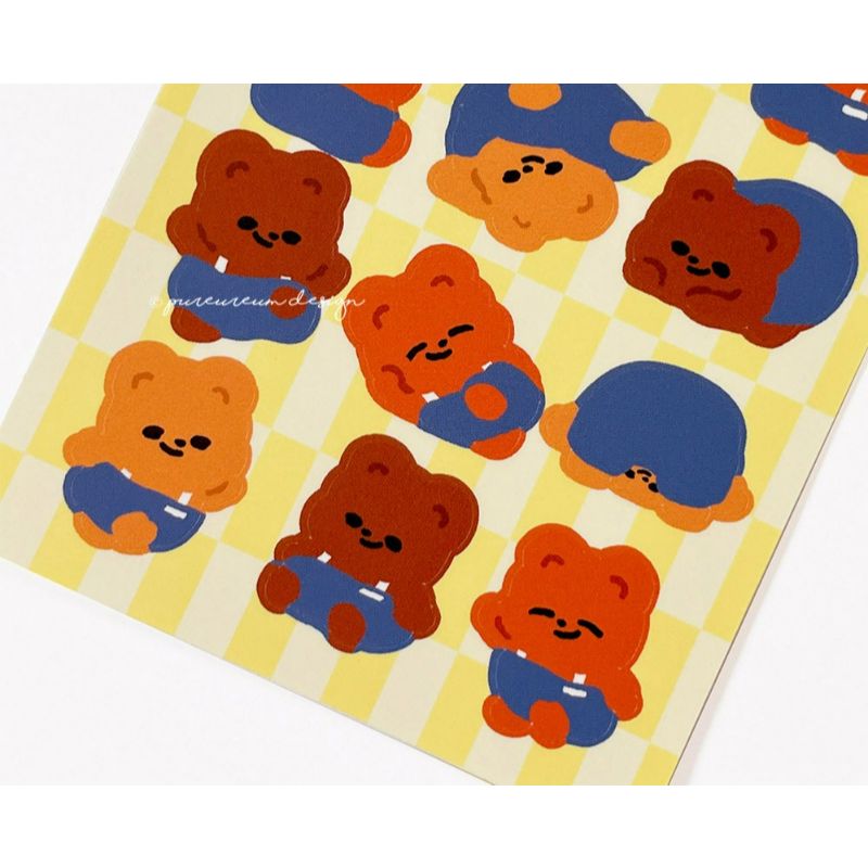 Pureureumdesign - Cupid Bear Overalls Sticker