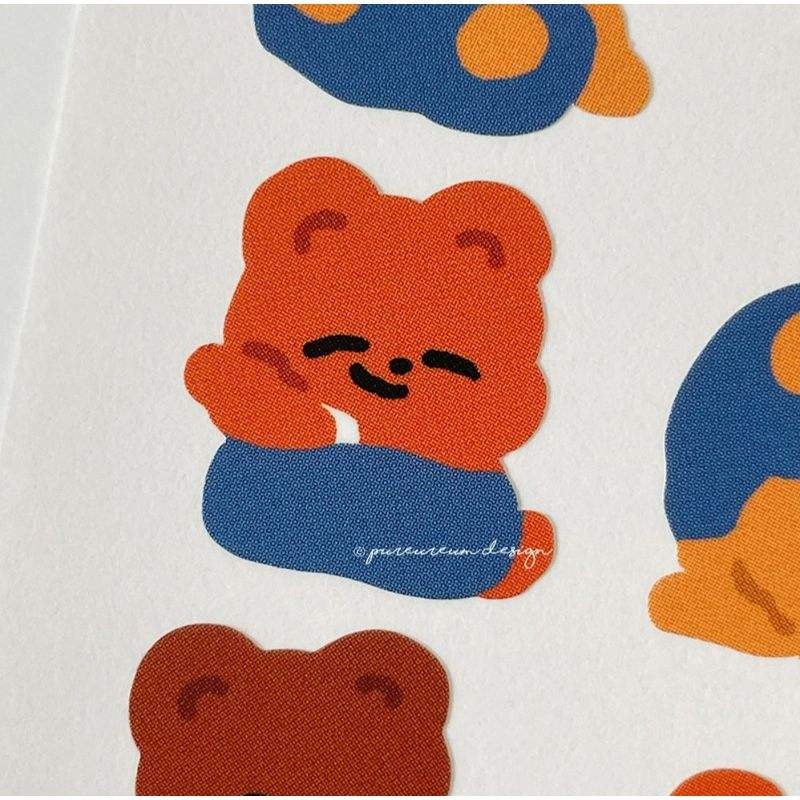 Pureureumdesign - Cupid Bear Overalls Sticker - Pureureumdesign - Sticker - Harumio