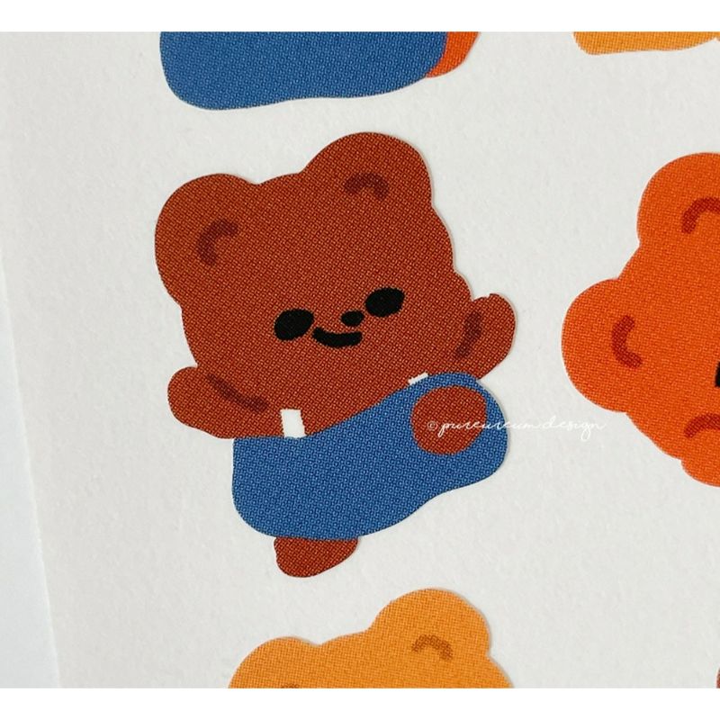Pureureumdesign - Cupid Bear Overalls Sticker