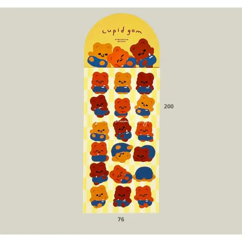Pureureumdesign - Cupid Bear Overalls Sticker - Pureureumdesign - Sticker - Harumio